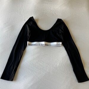 Calvin Klein Modern Cotton Unlined Long Sleeve Bralette QF7010